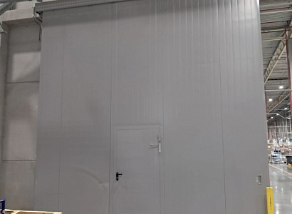 Работы по восстановлению полотна откатных противопожарных ворот